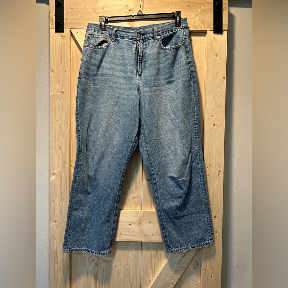 American Eagle Outfitters Dark Blue Curvy Denim Jeans Curvy 90’s straight - Picture 2 of 8